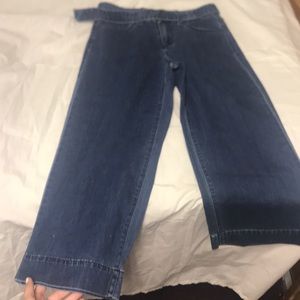 Cropped, Wide Leg Jean